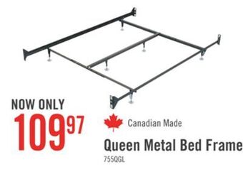 The Brick Queen metal glide bed frame with headboard/footboard attachment offer