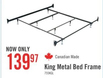 The Brick King metal glide bed frame with headboard/footboard attachment offer
