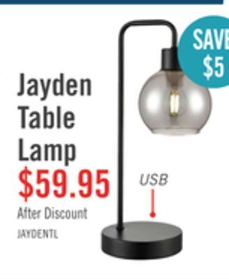 The Brick Jayden desk/task lamp with usb port offer