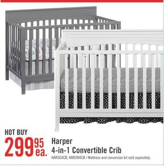 The Brick Harper 4-in-1 convertible crib - snow white offer