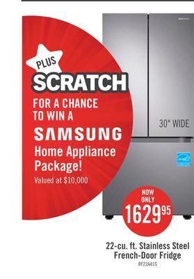 The Brick Samsung 22.1 cu. ft. french-door refrigerator - rf22a4111sr/aa offer