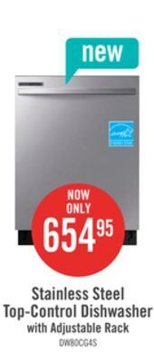 The Brick Samsung 24 top-control dishwasher with adjustable rack - dw80cg4021sraa offer