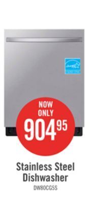 The Brick Samsung top-control smart dishwasher with stormwash - dw80cg5451sraa offer