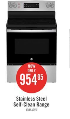 The Brick Ge 5 cu. ft. freestanding electric range with self-clean - jcb630svss offer