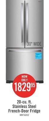 The Brick Whirlpool 20 cu. ft. french-door refrigerator wrf560sfhz offer