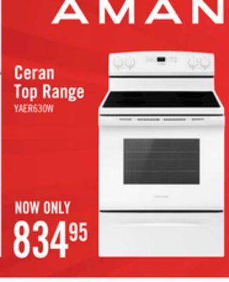 The Brick Amana 4.8 cu. ft. freestanding electric range yaer6303mfw offer