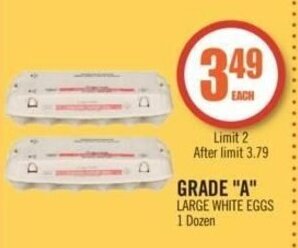 Shoppers Drug Mart GRADE "A" LARGE WHITE EGGS 1 Dozen offer