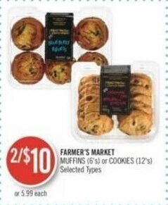 Shoppers Drug Mart FARMER'S MARKET MUFFINS 6's or COOKIES 12's offer