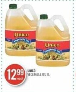Shoppers Drug Mart UNICO VEGETABLE OIL 3L offer