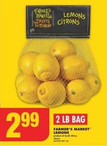 No Frills FARMER'S MARKET LEMONS offer