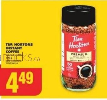 No Frills TIM HORTONS INSTANT COFFEE offer
