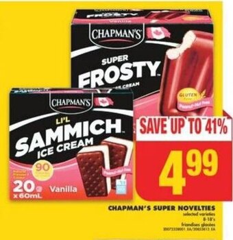 No Frills CHAPMAN'S SUPER NOVELTIES offer