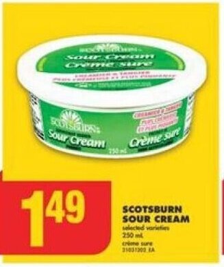 No Frills SCOTSBURN SOUR CREAM offer