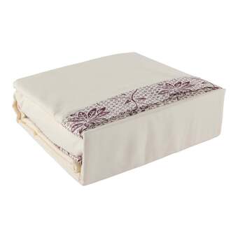 Giant Tiger Debbie travis solid/floral sheet set, king, 4-piece offer