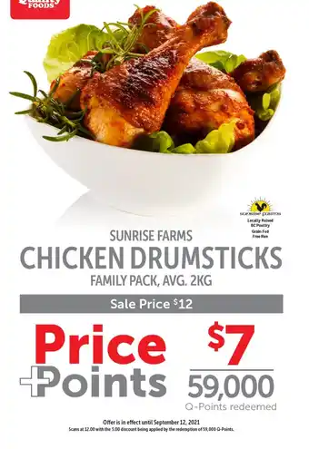 Quality Foods Chicken Drumsticks Family Pack offer