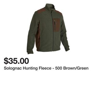 Decathlon Solognac hunting fleece - 500 brown/green offer