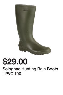 Decathlon Solognac hunting rain boots - pvc 100 offer