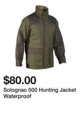 Decathlon Solognac 500 hunting jacket waterproof offer
