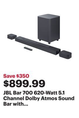 Best Buy Jbl bar 700 620-watt 5.1 channel dolby atmos sound bar with wireless subwoofer offer
