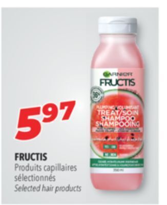 Familiprix Garnier fructis selected hair products offer