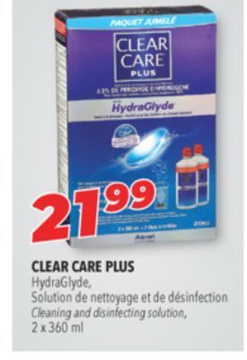 Familiprix Clear care plus cleaning and disinfecting solution offer