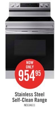 The Brick Samsung 6.3 cu. ft. freestanding electric range with wi-fi - ne63a6111ss/ac offer