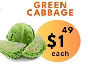 Food World Supermarket Green cabbage offer