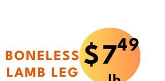 Food World Supermarket Boneless lamb leg offer