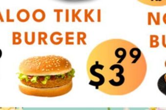 Food World Supermarket Aloo tikki burger offer