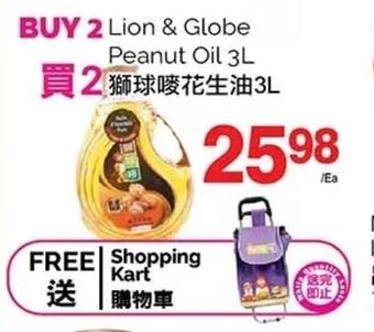 T&T Supermarket Lion & Globe Peanut Oil 3L offer