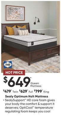 Sleep Country Sealy optimum holt mattress offer