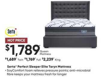Sleep Country Serta perfect sleeper elite taryn mattress offer