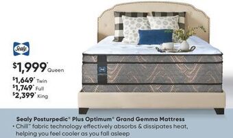 Dormez Vous Sealy posturpedic plus optimum grand gemma mattress offer
