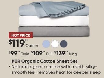 Dormez Vous Pür organic cotton sheet set offer