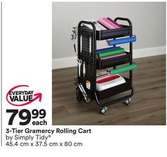 Michaels 3-tier gramercy rolling cart by simply tidy offer