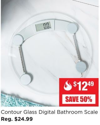Kitchen Stuff Plus Contour glass digital bathroom scale offer