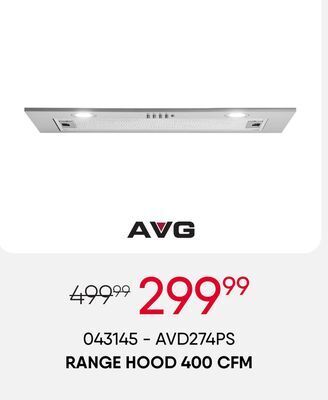 Meubles RD Avg range hood 400 cfm offer
