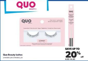 Real Canadian Superstore Quo Beauty lashes offer