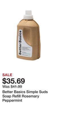 Well Better basics simple suds soap refill rosemary peppermint offer