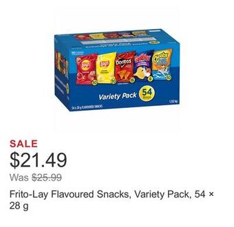 Costco Frito-lay flavoured snacks, variety pack, 54 × 28 g offer
