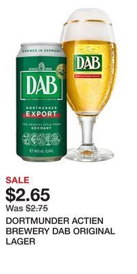 The Beer Store Dortmunder actien brewery dab original lager offer