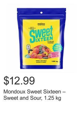 Costco Mondoux sweet sixteen – sweet and sour, 1.25 kg offer