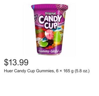 Costco Huer candy cup gummies, 6 × 165 g (5.8 oz.) offer