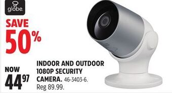 Canadian Tire Globe indoor and outdoor 1080p security camera offer