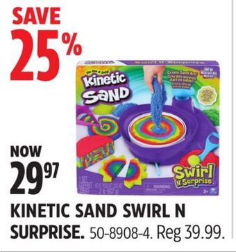 Canadian Tire Kinetic sand swirl n surprise offer