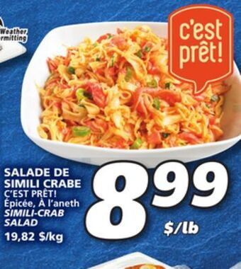 IGA C'est prêt! simili-crab salad offer