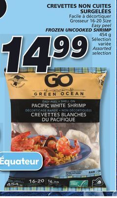IGA Frozen uncooked shrimp offer