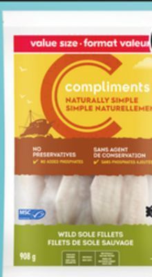IGA Compliments simple naturellement frozen wild haddock, sole, cod or pink salmon fillets offer