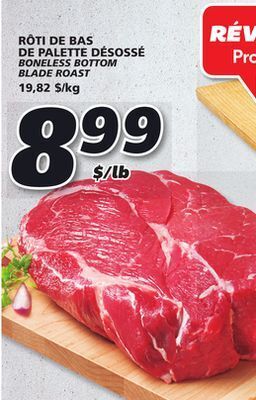 IGA Boneless bottom blade roast offer