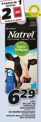 IGA Natrel organic milk offer